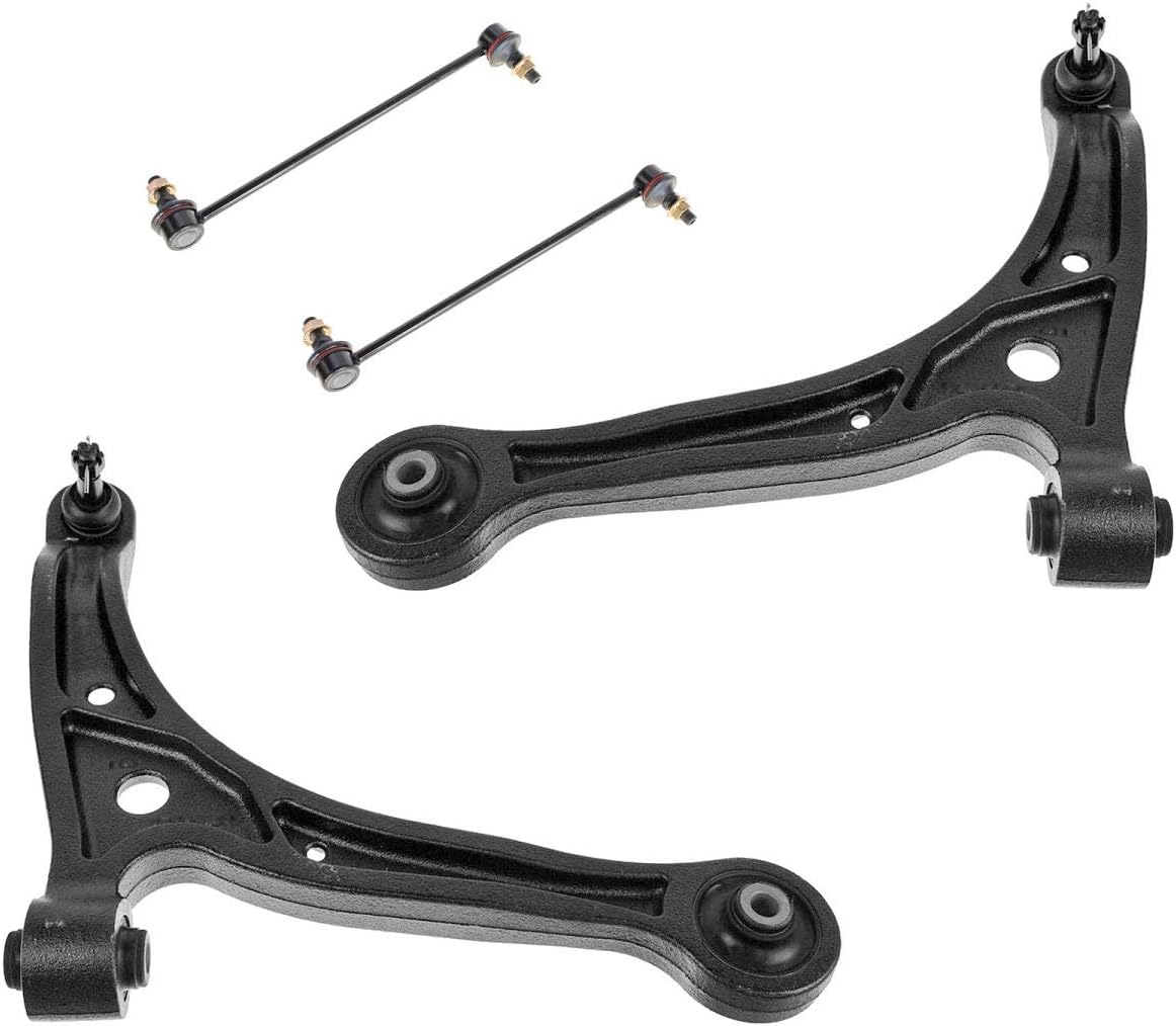 2 Front Lower Control Arm with Ball Joint Assemblies and 2 Sway Bar End Links A8289