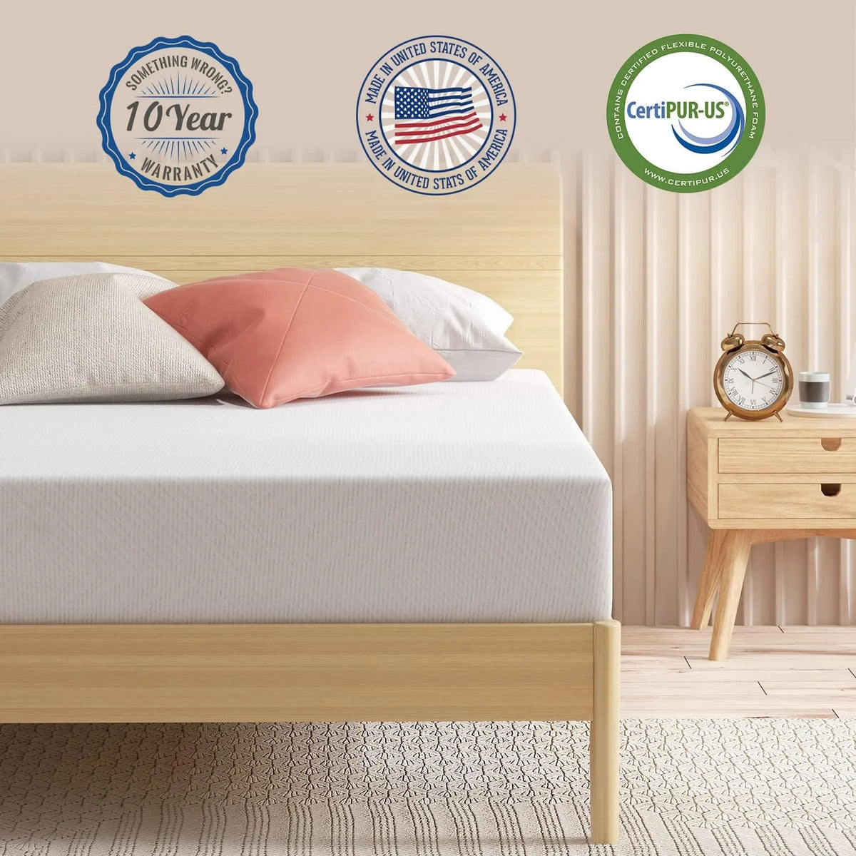 Twin Size 12 Inch Green Tea Memory Foam Mattress A686563