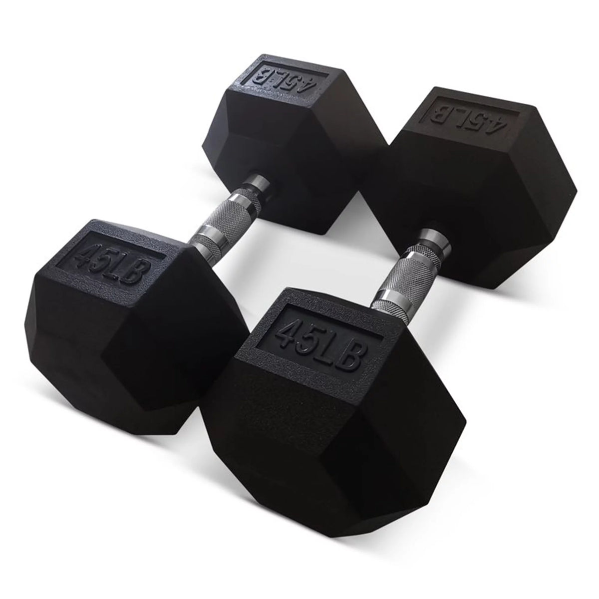 45 Pounds Hexagonal Cast Iron Dumbbell Pair U8113