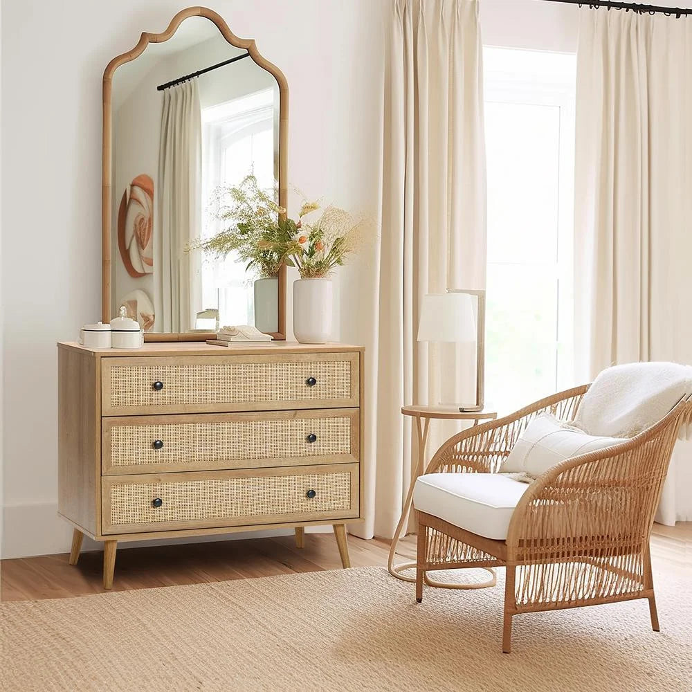 Light Oak Finish 3-Drawer Wood Dresser D920183