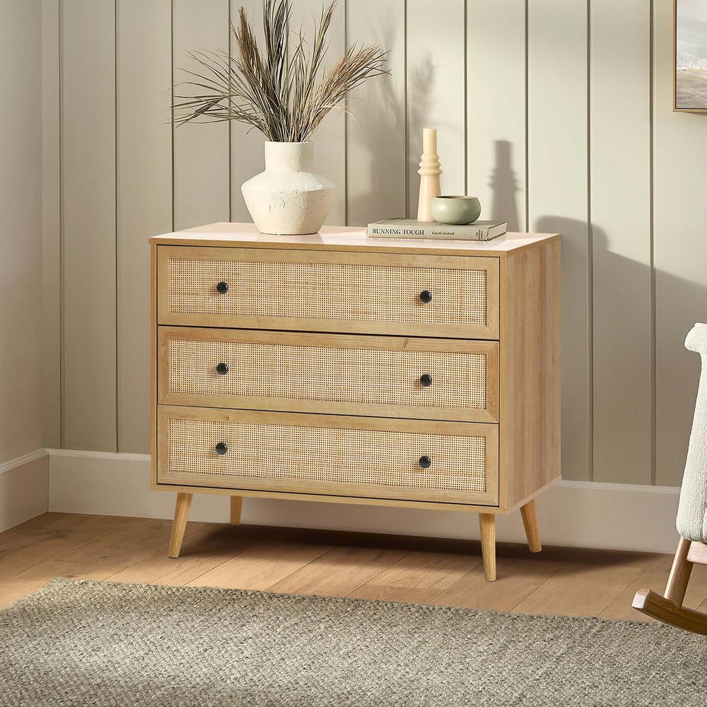 Light Oak Finish 3-Drawer Wood Dresser D920183