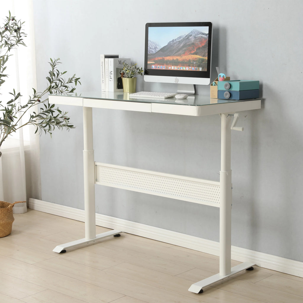 Adjustable Height Standing Desk with Metal Drawer A469060