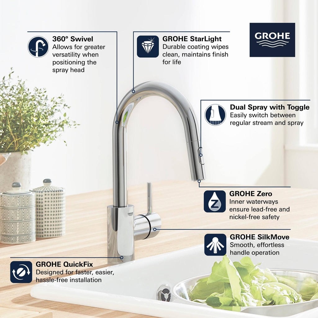Single-Handle Kitchen Faucet in SuperSteel G899