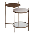Gold Accent Table with Marble Shelf X121