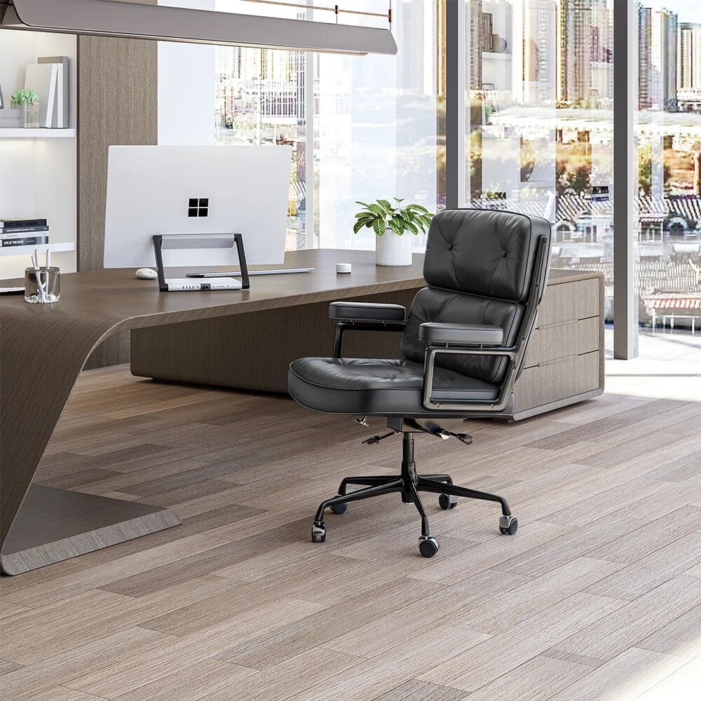 Genuine Leather Rotating Office Chair I873