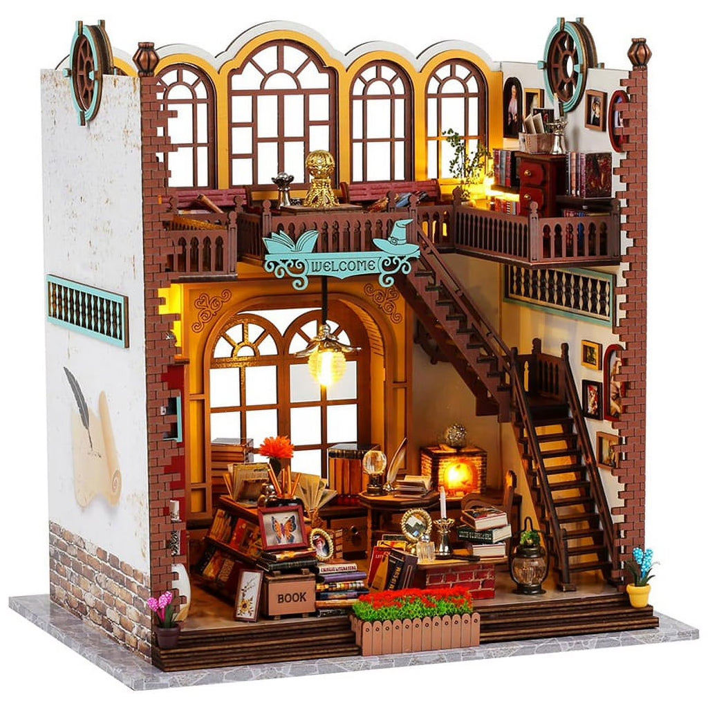 DIY Miniature Wooden Doll House Kit with Furniture and LED Decor L144