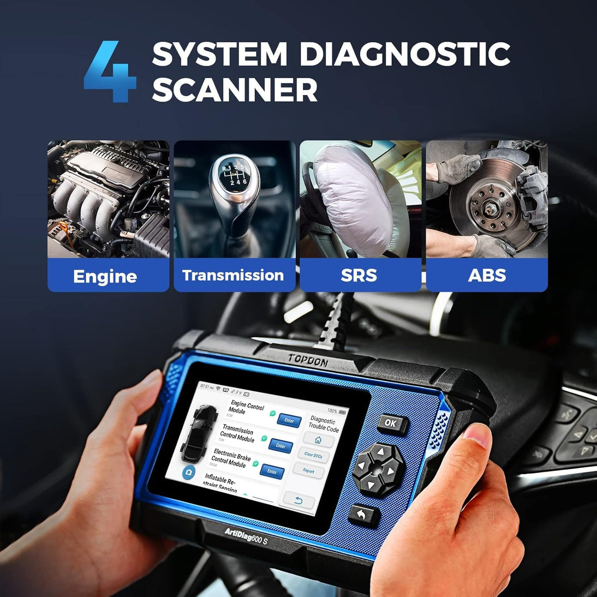 OBD2 Scanner Code Reader with 8 Reset Service B863835