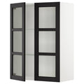 White Wall Cabinet with 2 Glass Doors C4534