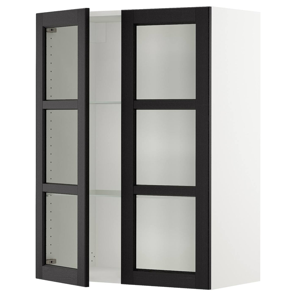 White Wall Cabinet with 2 Glass Doors C4534