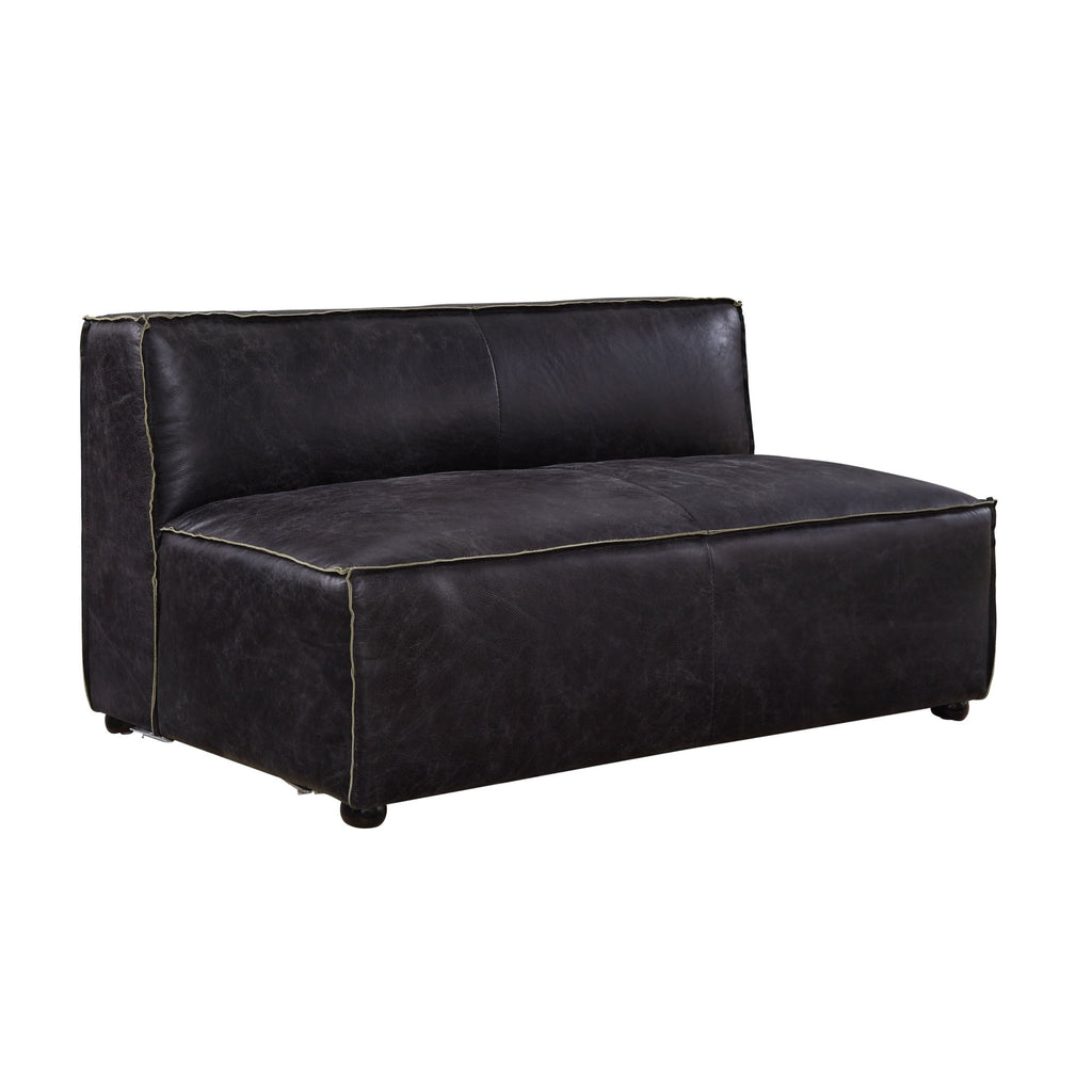 Modular Armless Love Antique Slate Top Grain Leather R5381