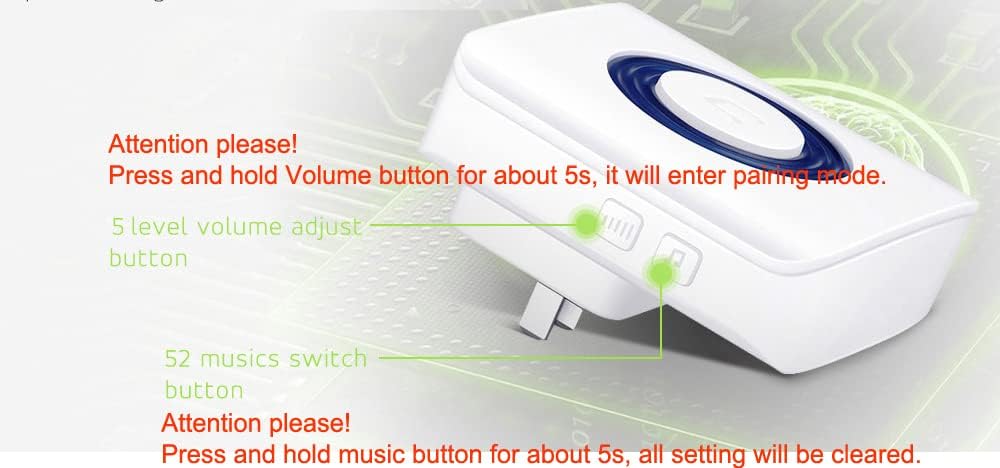 Wireless Motion Sensor Alert Room Bed Alarm with 3 Receiver and 2 Monitor Motion M549607