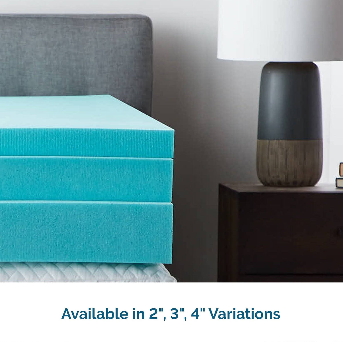 Twin Gel Memory Foam Topper with Cover B785