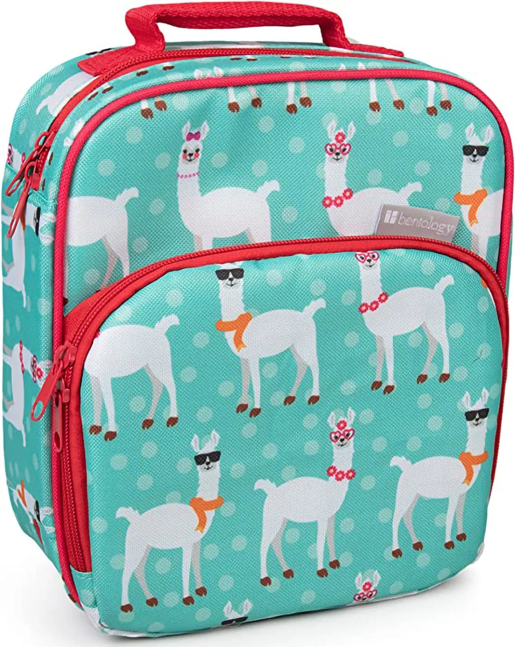 (2 pack) Insulated Lunch Box Tote with Snack Pocket and Water Bottle Holder D719