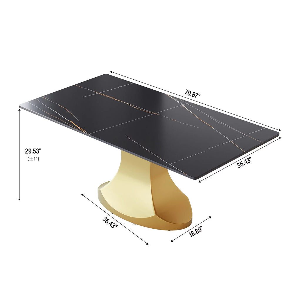 71" Sintered Stone Dining Table for 6 Person H161397
