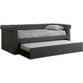Gray Fabric Tufted Daybed with Trundle X610514