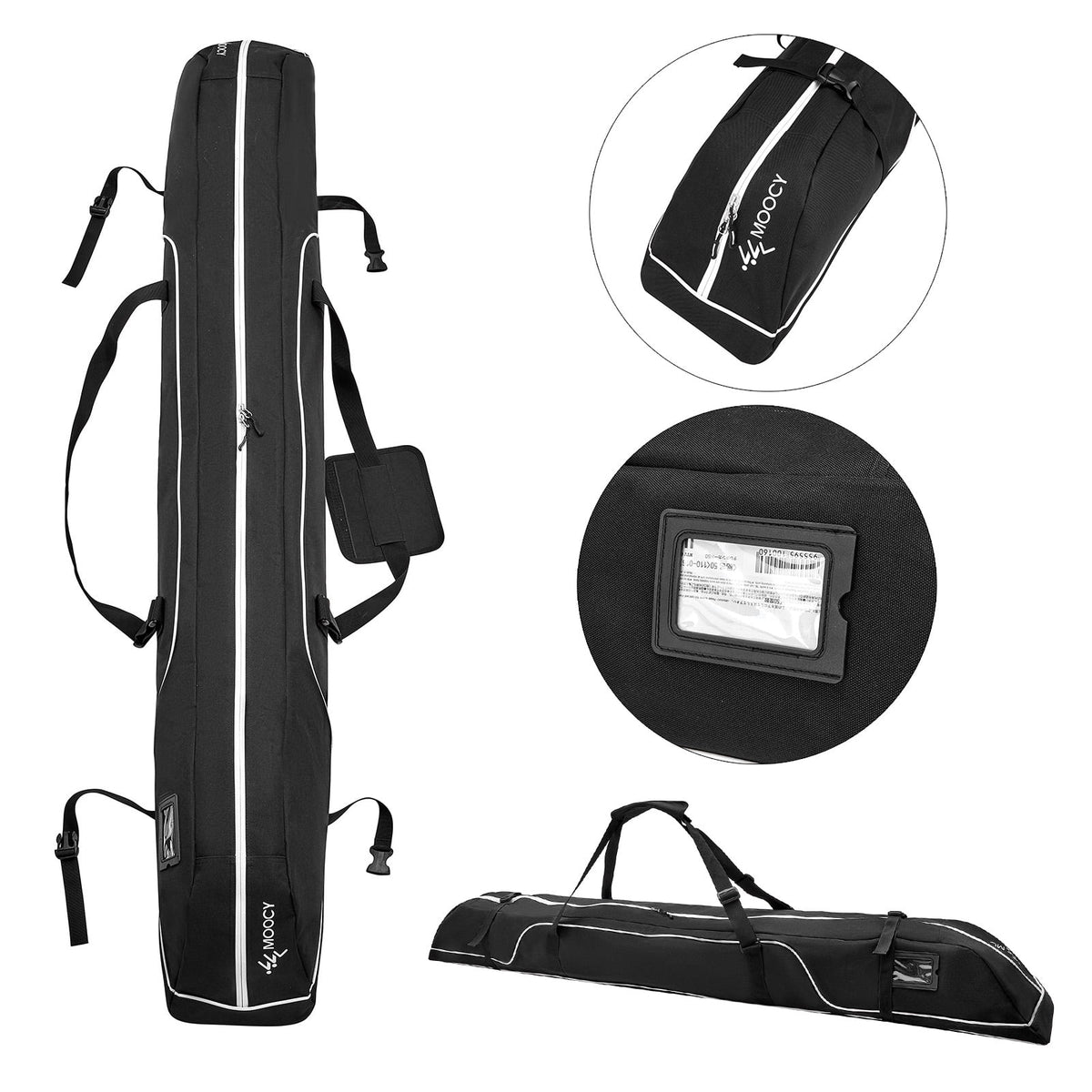 Travel Snowboard Bag Waterproof Ski Bag for 192cm Snowboards H24260