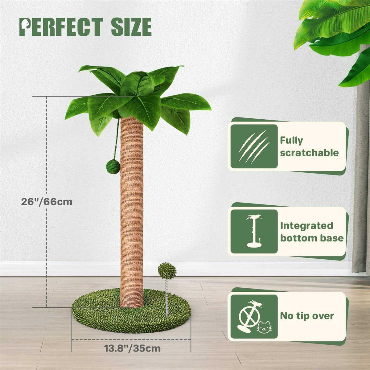 26 Cat Scratching Post with Sisal Rope H53550