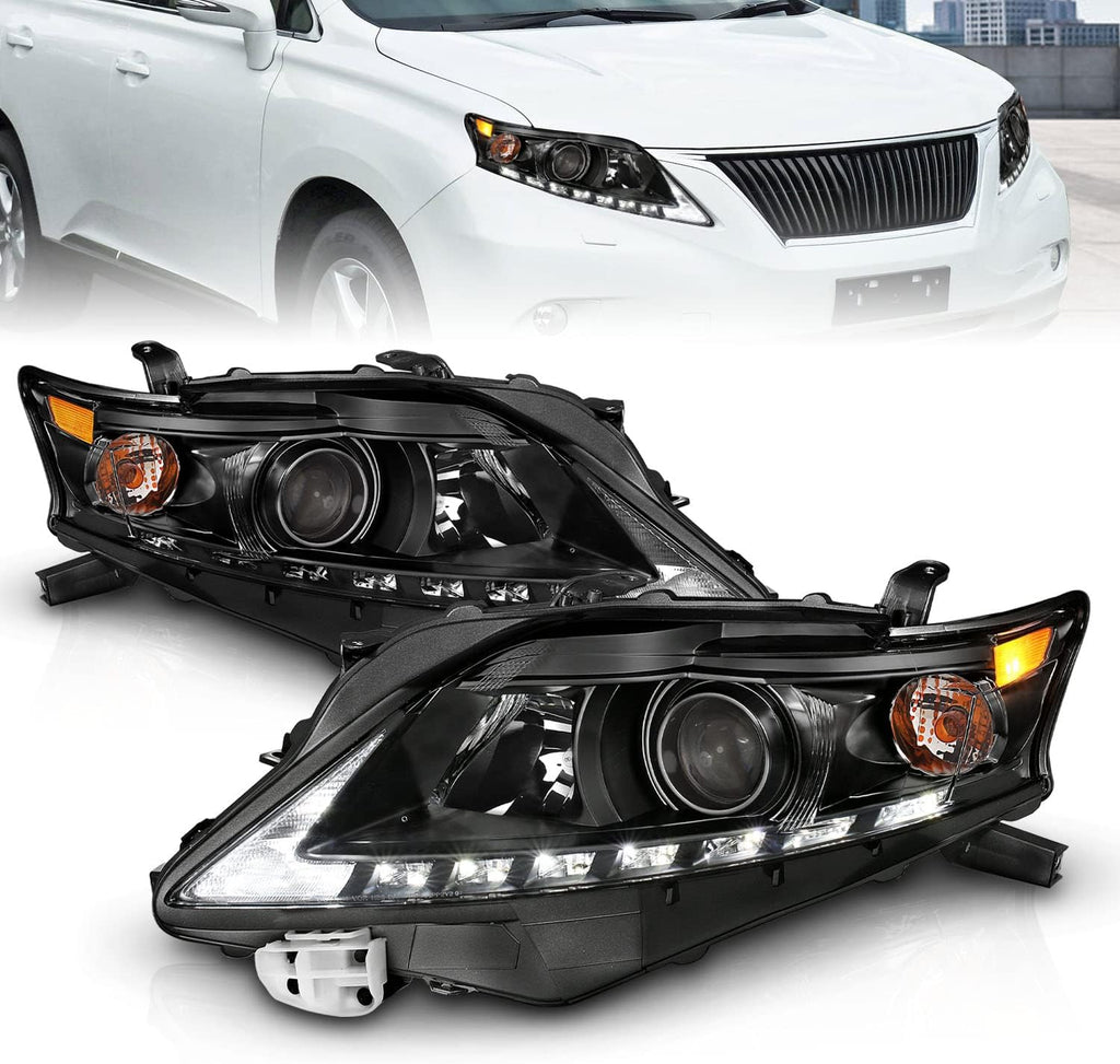 Black Projector Replacement Headlights LED Bar Set V93742