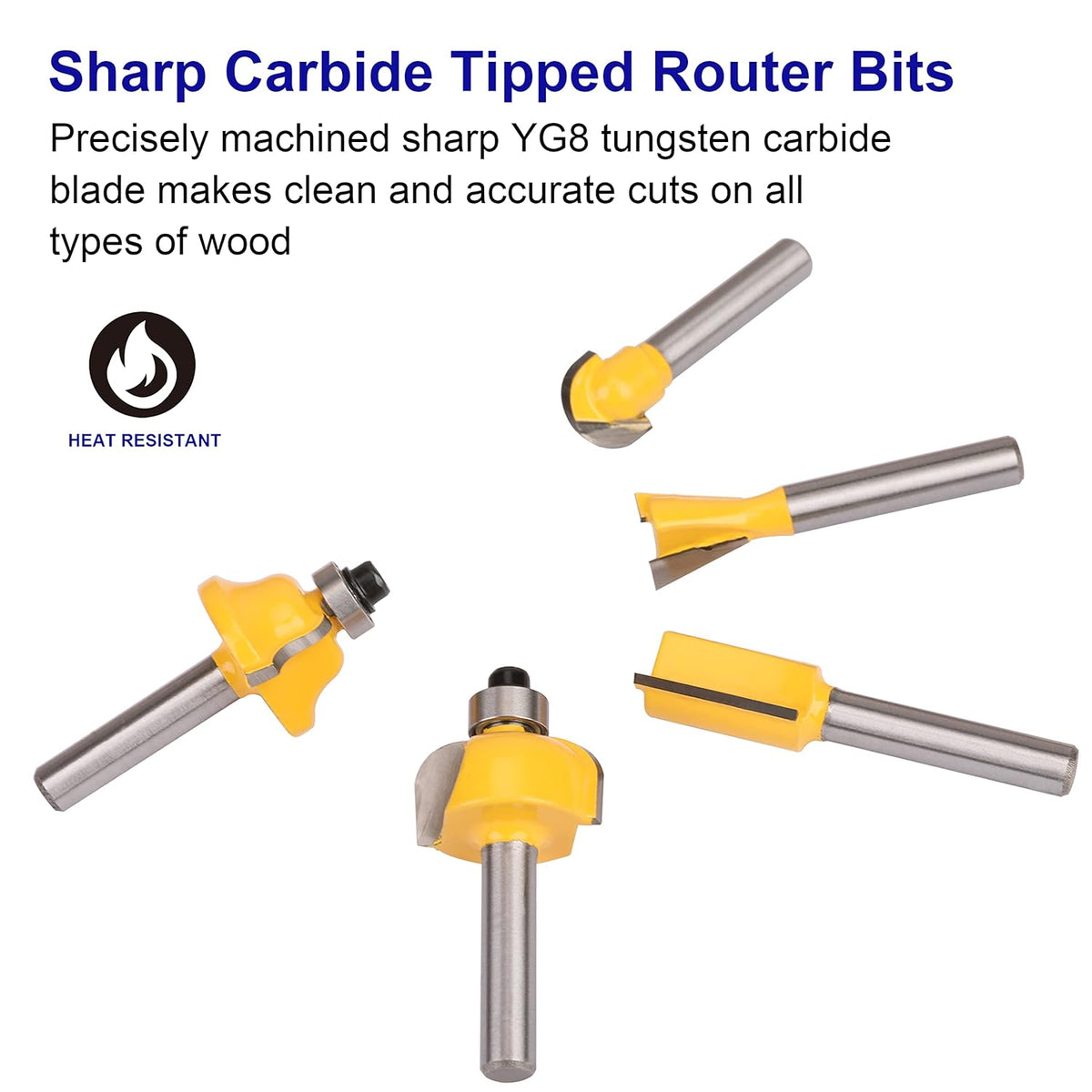 35 Piece Tungsten Carbide Router Bits Set with 1/4 Shank P904