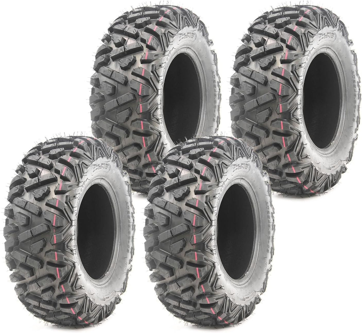 Set 4 ATV Tires 24x8-12 & 25x11-10 6PR Y5878