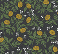 Black & Gold Peonies Wallpaper W325