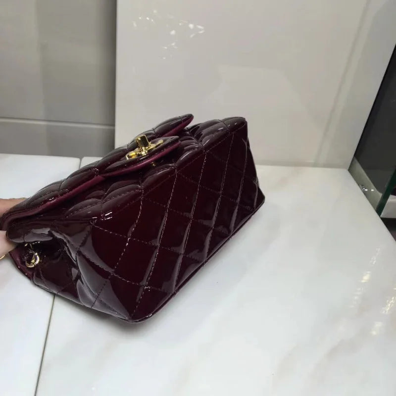 Patent Leather Flap Bag C638140