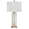 White and Gold Glass Table Lamp R8151