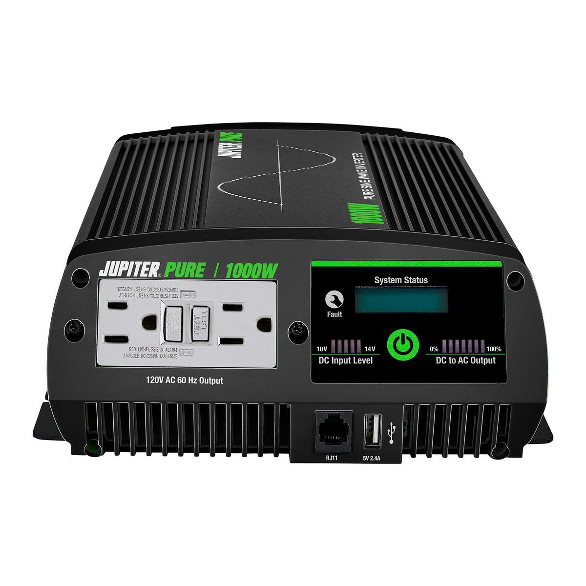 1000 Watt Continuous 2000 Watt Peak Pure Sine Wave Power Inverter H14571