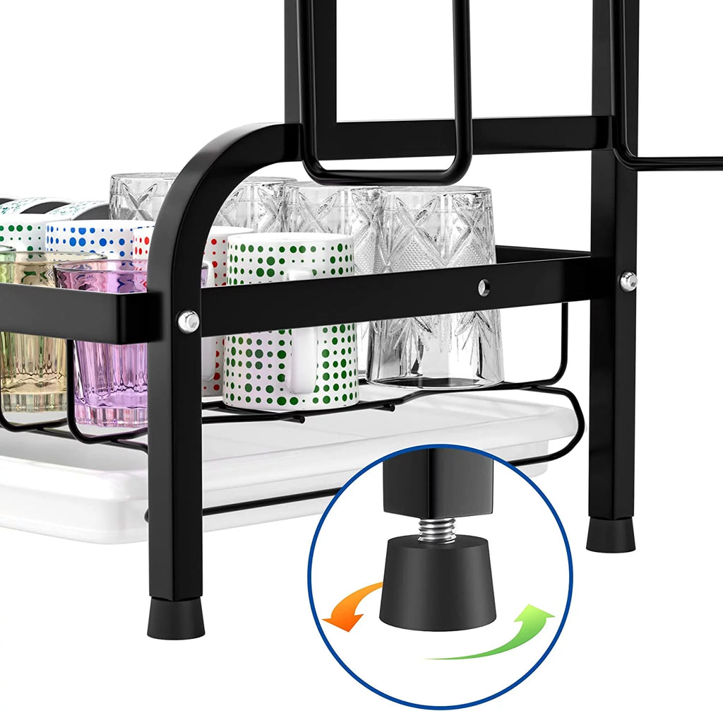 2-Tier Dish Drying Rack with Drain Board Tray N691036