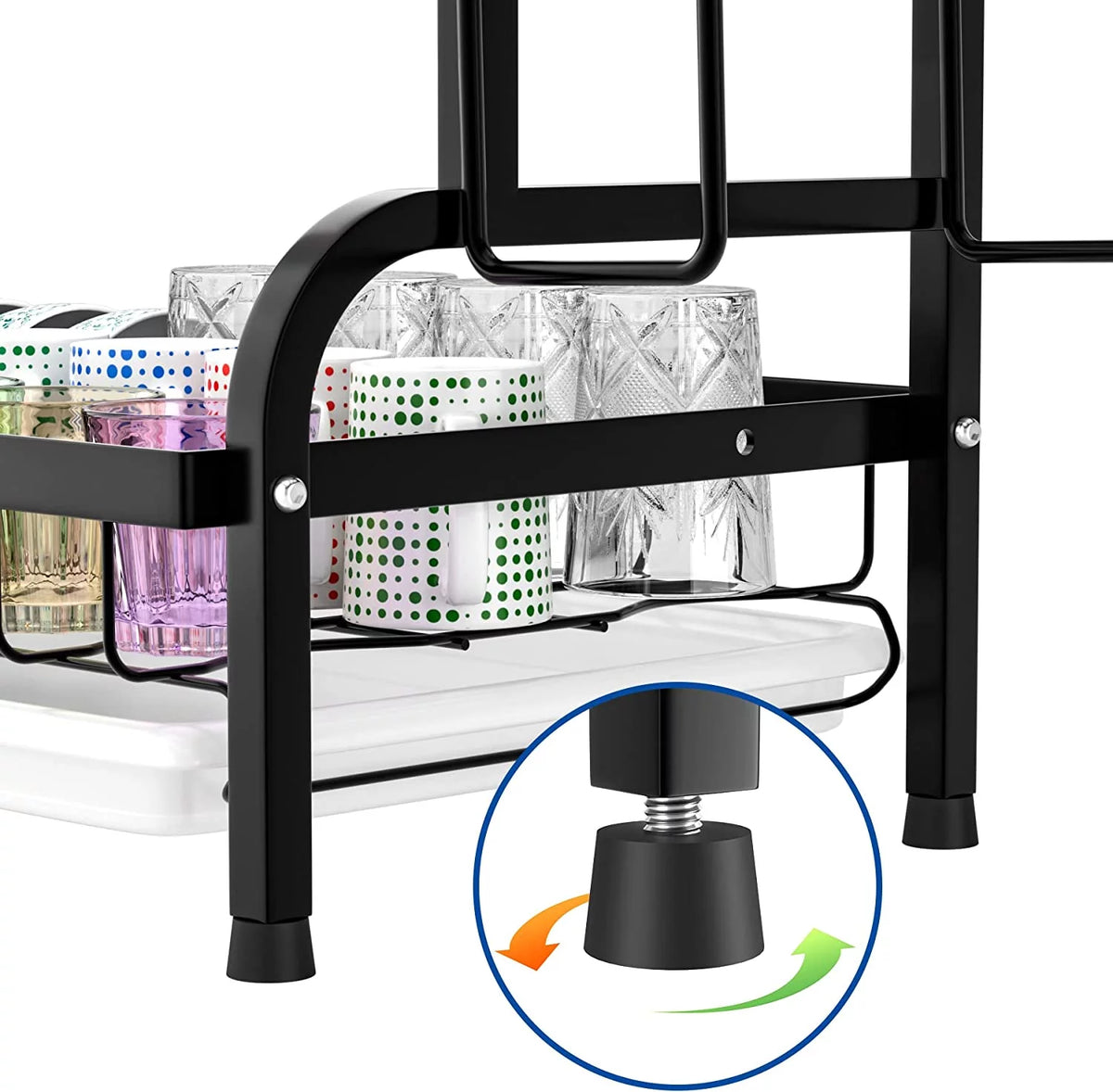 2-Tier Dish Drying Rack with Drain Board Tray N691036