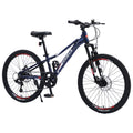 24 in 7-Speed Aluminum Mountain Bike with Double Disc Brake O5426