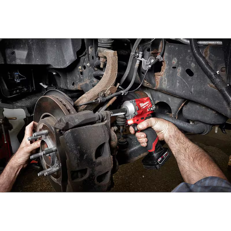 12V Lithium-Ion Brushless Cordless 3/8 in. Impact Wrench Kit & 3/8 in. Ratchet T626657