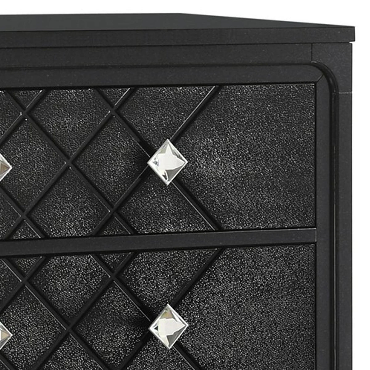 Black 5 Drawer Tall Dresser R690471