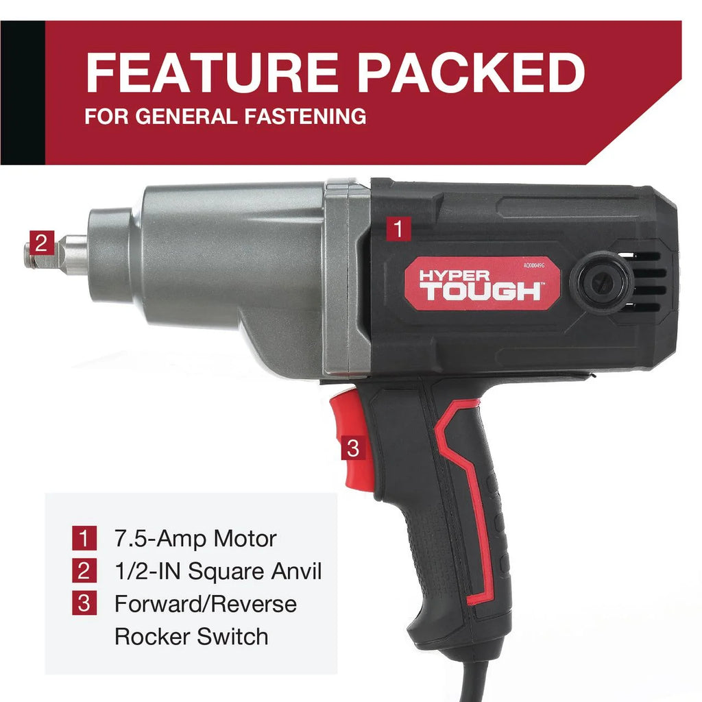 7.5A Corded Impact Wrench with 1/2 inch Anvil F988