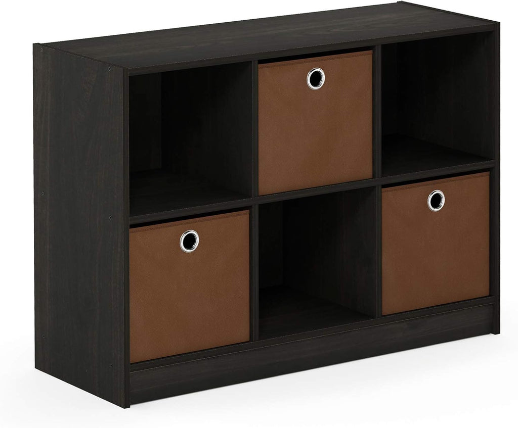 3x2 Bookcase Storage with Bins, Light Cherry/Ivory, Pack of 2 V469312