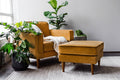 Mustard Velvet Ottoman F38570