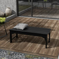 Black Backless Outdoor Patio Bench Z814