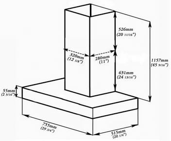 Wall-Mounted Chimney Style Rangehood K1034