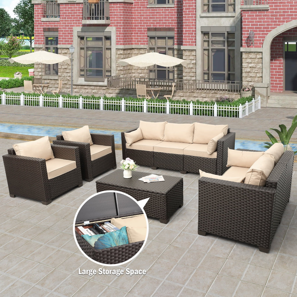 5 Pcs Outdoor Conversation Set with Fire Pit C73616