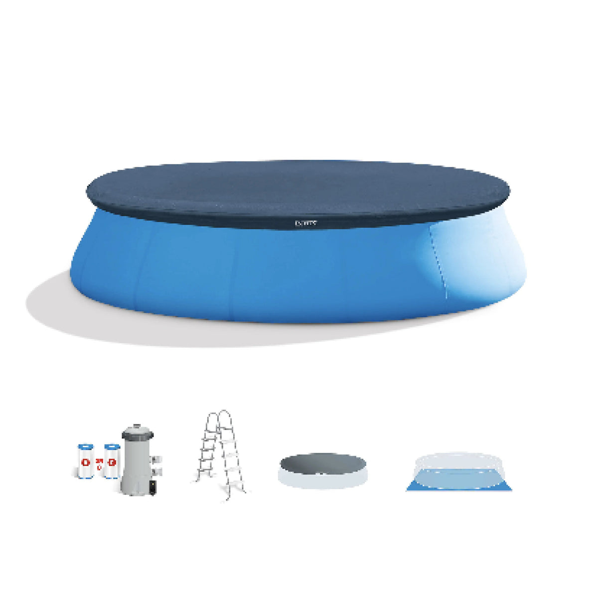 15' x 48 Inflatable Above Ground Swimming Pool with Ladder & Pump Y716282