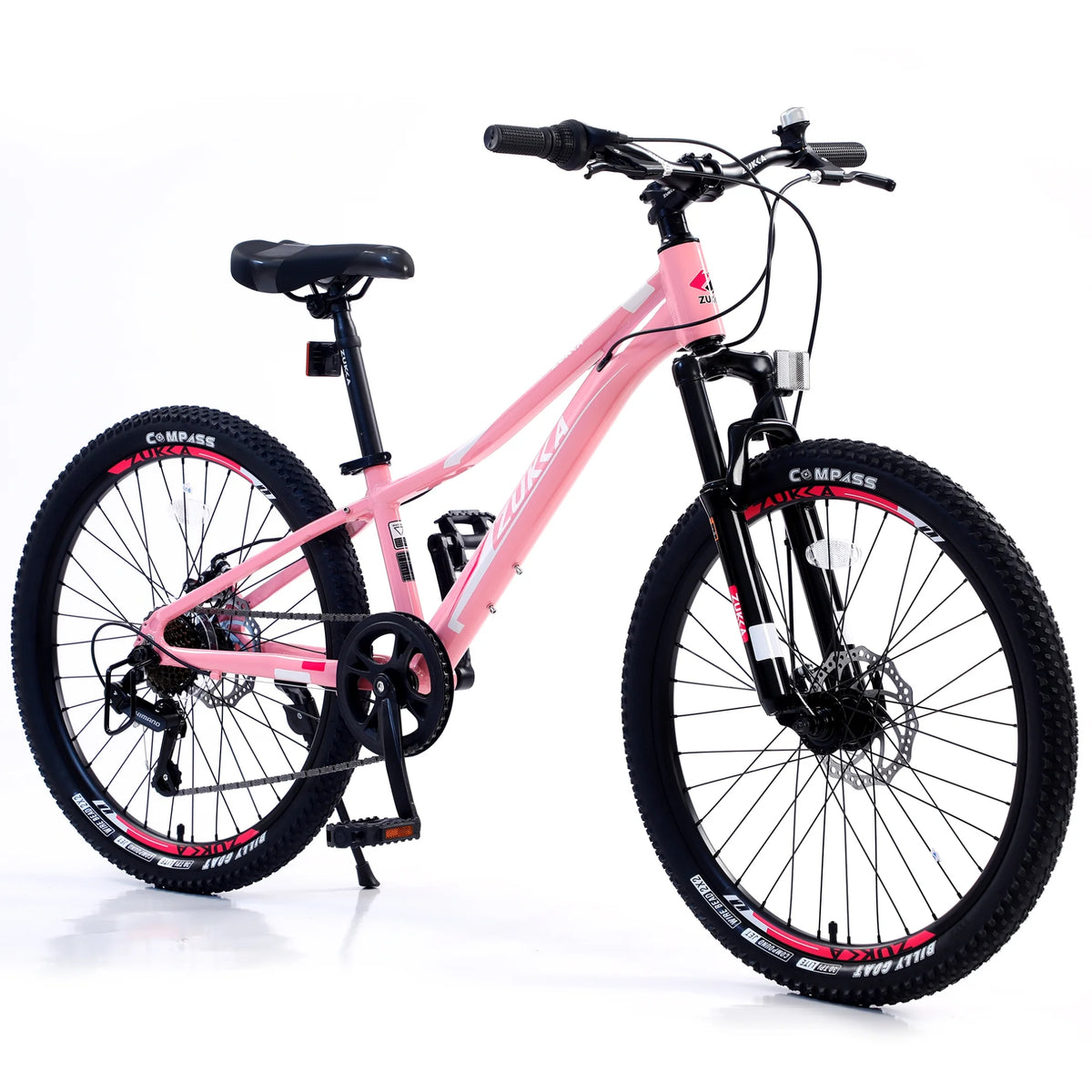 24 in 7-Speed Aluminum Mountain Bike with Double Disc Brake O5426