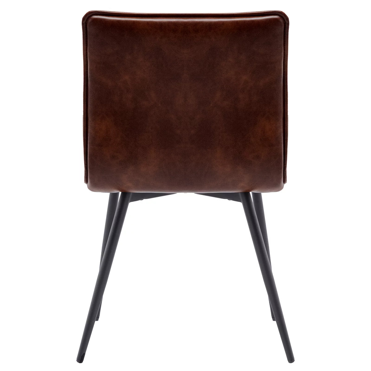 Faux Leather Dining Chairs Set of 4 with Black Metal Legs S2785