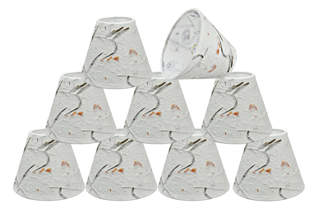 Small Hardback Empire Shape Chandelier Clip Set (9 Pack) in Off White C55712