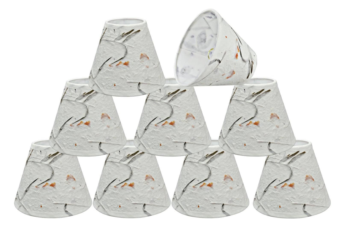 Small Hardback Empire Shape Chandelier Clip Set (9 Pack) in Off White C55712