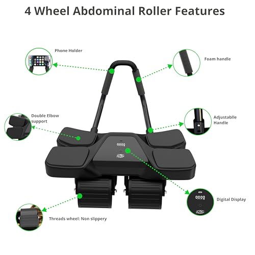 4-Wheel Abdominal Roller with Elbow Support Set of 13 A93743