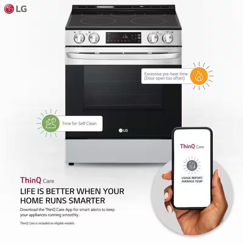 Slide-In Electric Range with 5-Elements in Stainless Steel P362248