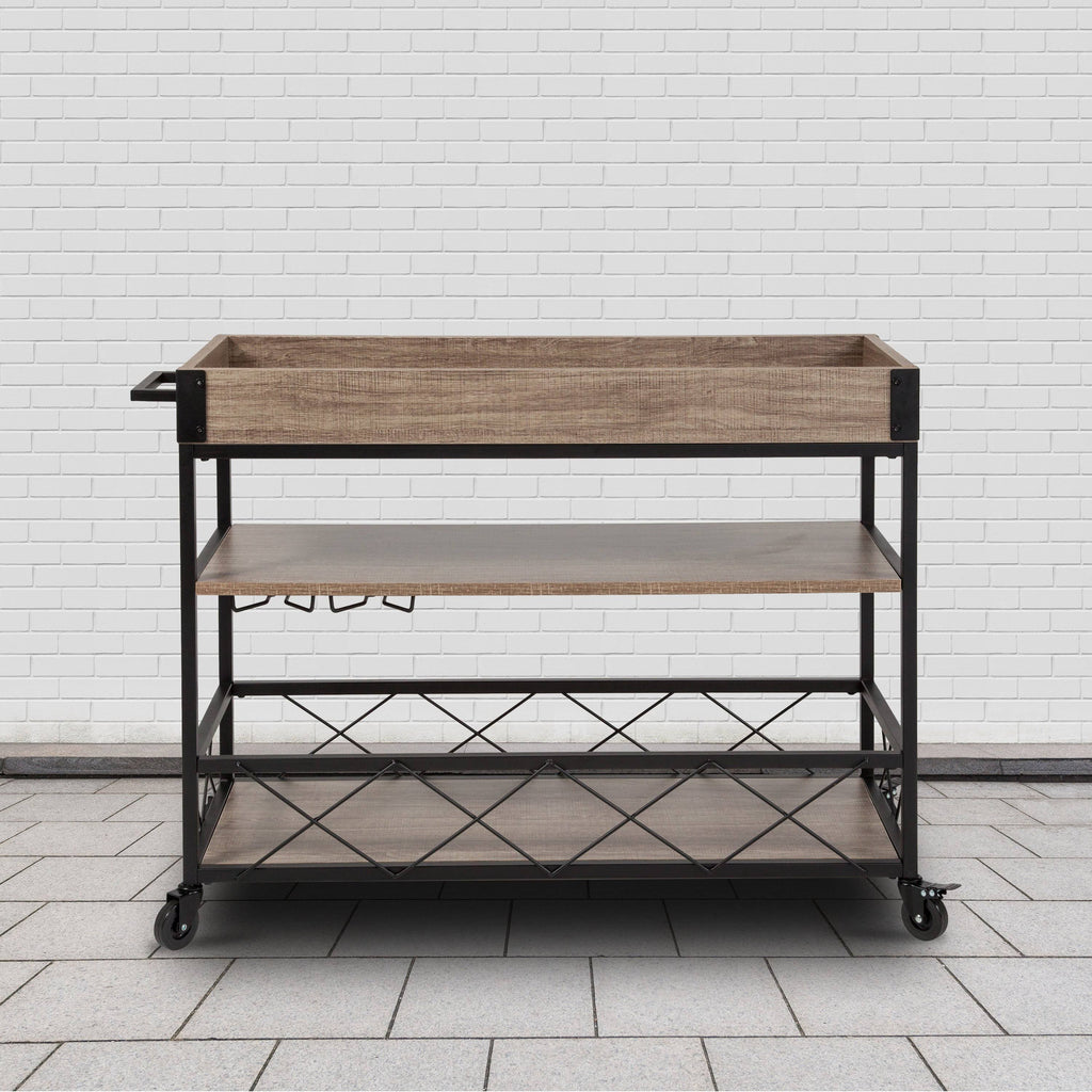 Oak Wood Kitchen Bar Cart M29687