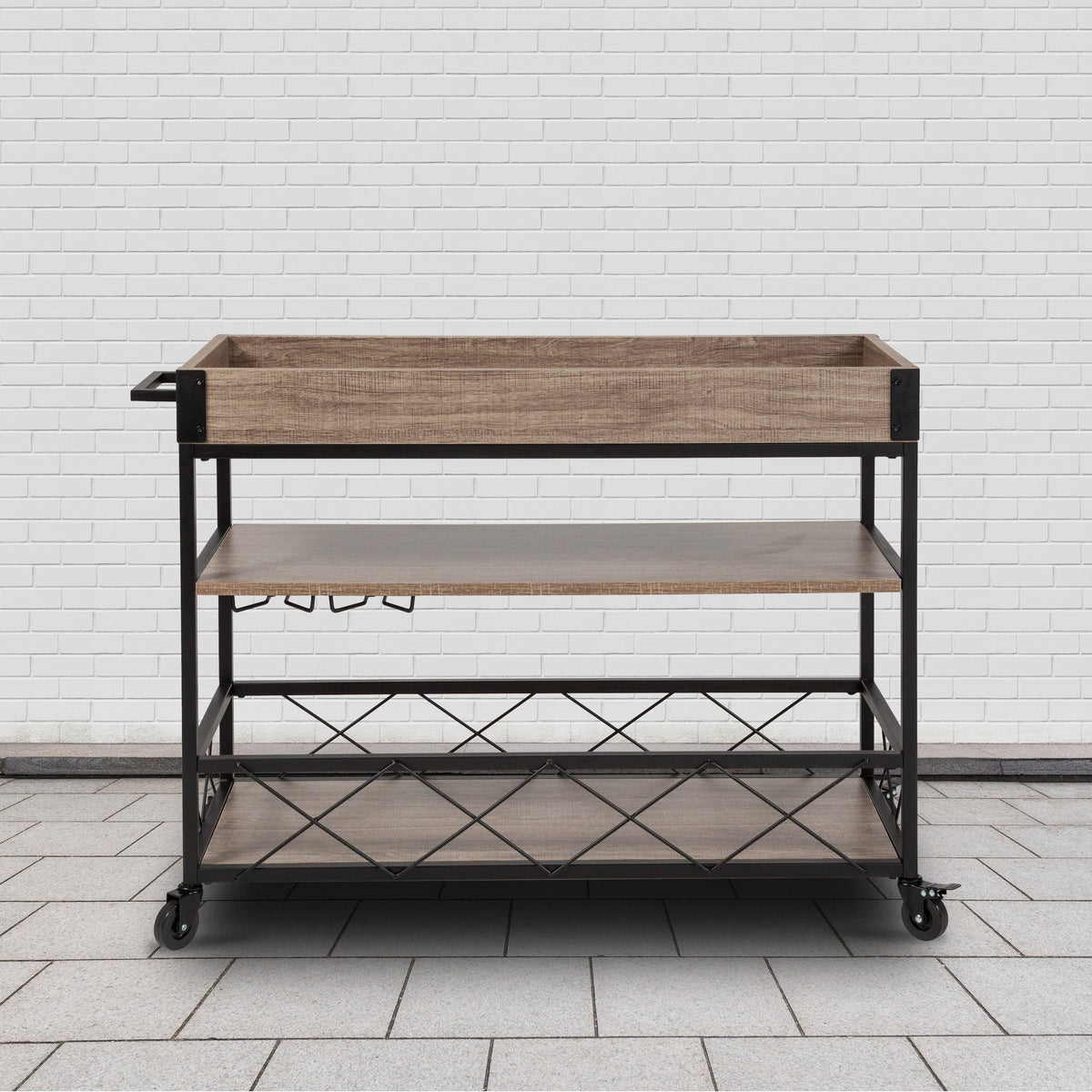 Oak Wood Kitchen Bar Cart M29687