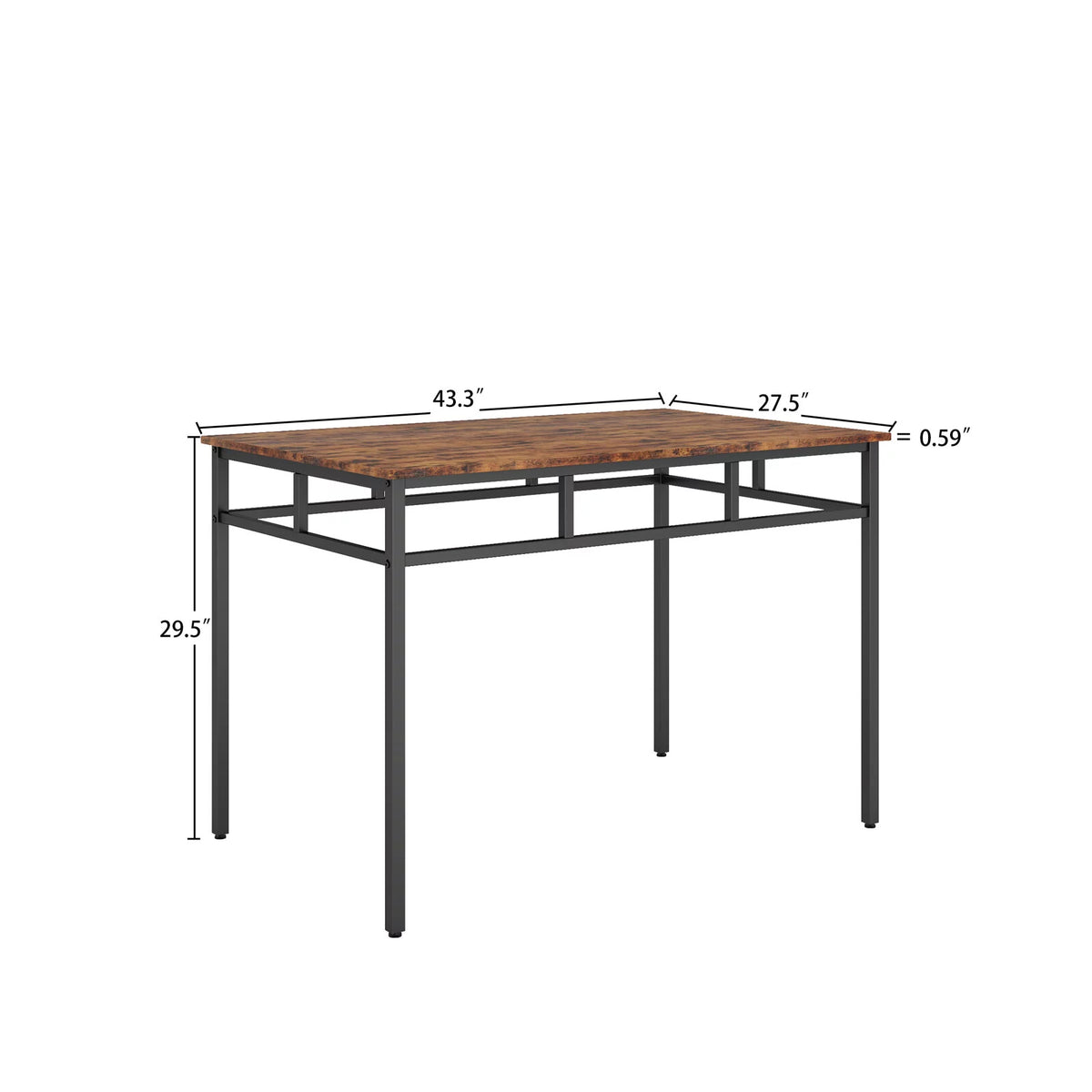 3-Piece Kitchen Table Set with 2 Benches R1737