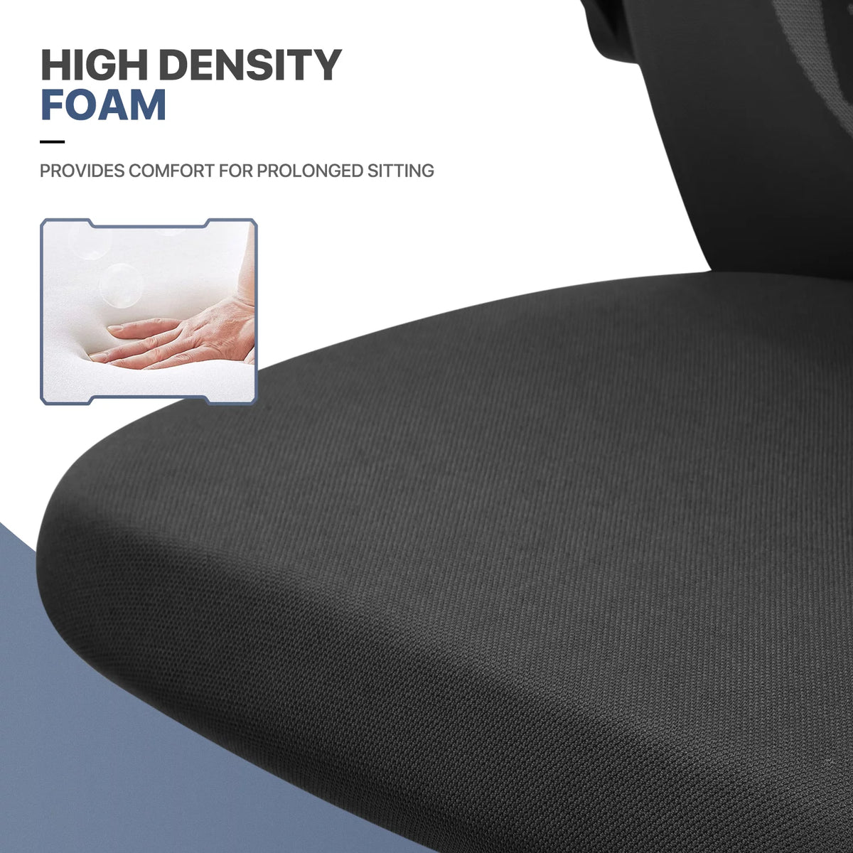 Black Set of 2 Mesh Office Chair with Lumbar Support I132554